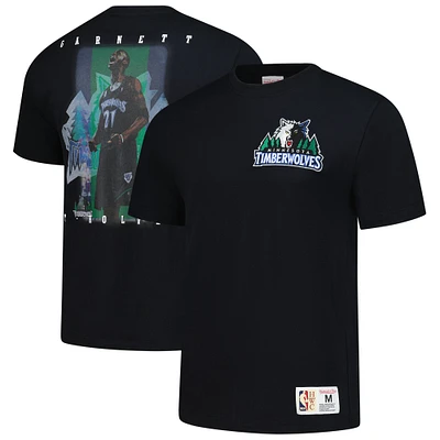 Men's Mitchell & Ness Kevin Garnett Black Minnesota Timberwolves Hardwood Classics NBA Legends T-Shirt