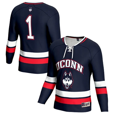 Youth  Navy UConn Huskies Lightweight Women's Hockey Team Fashion Jersey