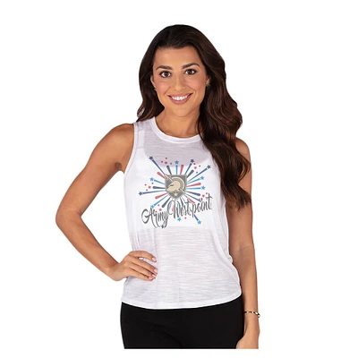 Women's Concepts Sport White Army Black Knights Infuse Knit Tank Top