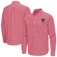 Men's Antigua Florida Panthers Ellis Tri-Blend Long Sleeve Button-Down Shirt