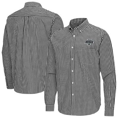 Men's Antigua Los Angeles Kings Ellis Tri-Blend Long Sleeve Button-Down Shirt