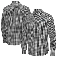 Men's Antigua Los Angeles Kings Ellis Tri-Blend Long Sleeve Button-Down Shirt