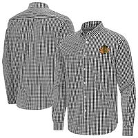 Men's Antigua Chicago Blackhawks Ellis Tri-Blend Long Sleeve Button-Down Shirt
