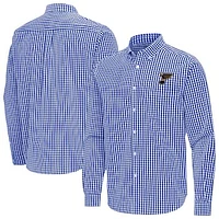 Men's Antigua St. Louis Blues Ellis Tri-Blend Long Sleeve Button-Down Shirt