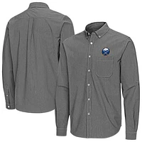 Men's Antigua Buffalo Sabres Porter Woven Tri-Blend Long Sleeve Button-Down Shirt