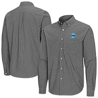 Men's Antigua Utah Hockey Club Porter Woven Tri-Blend Long Sleeve Button-Down Shirt
