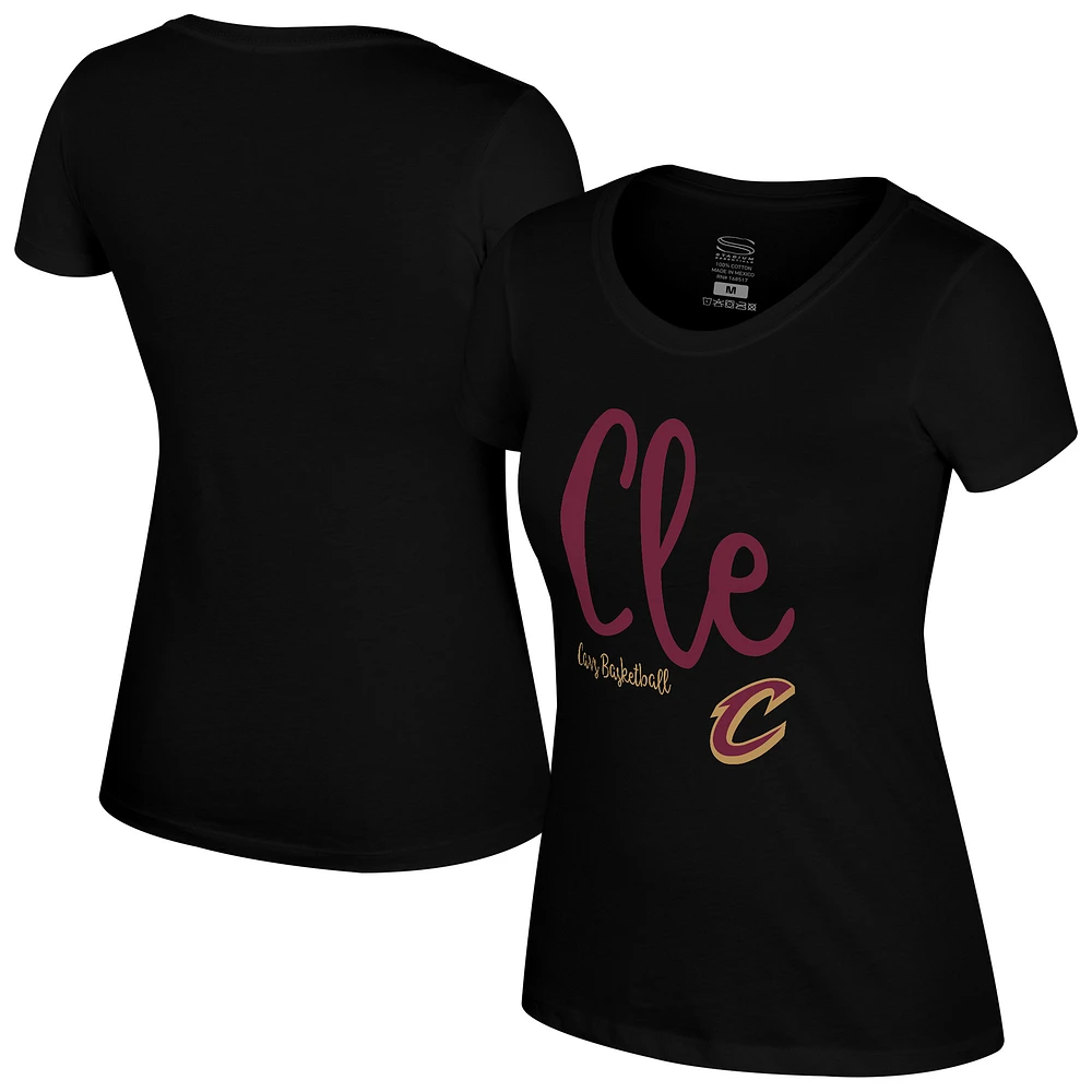 Women's Stadium Essentials Black Cleveland Cavaliers 3rd Quarter T-Shirt