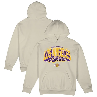 Men's Stadium Essentials  Cream Los Angeles Lakers Your Way Oversized Urban Pullover Hoodie