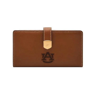 Fossil  Auburn Tigers Lennox Leather Tab Bifold Wallet