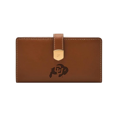Fossil  Colorado Buffaloes Lennox Leather Tab Bifold Wallet