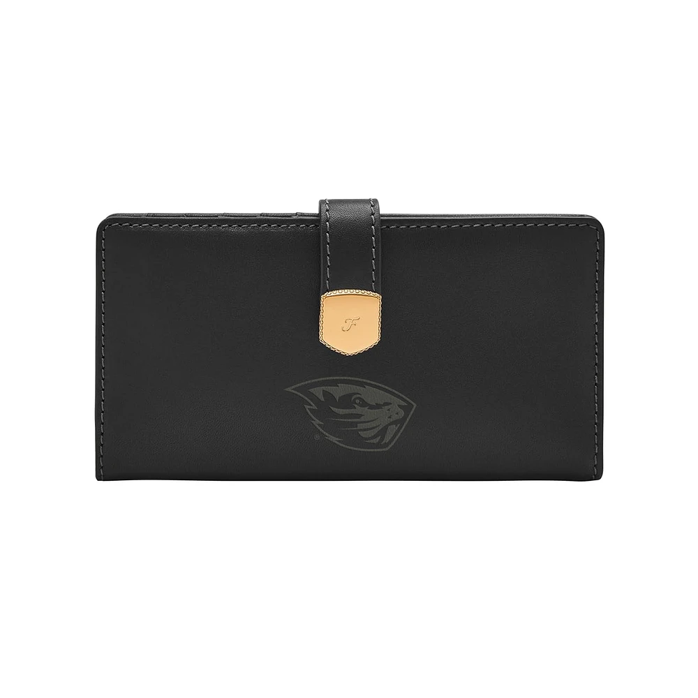 Fossil Oregon State Beavers Lennox Leather Tab Bifold Wallet