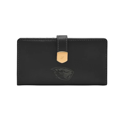 Fossil Oregon State Beavers Lennox Leather Tab Bifold Wallet