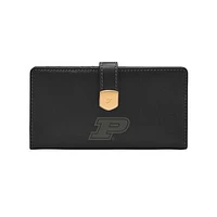 Fossil Purdue Boilermakers Lennox Leather Tab Bifold Wallet