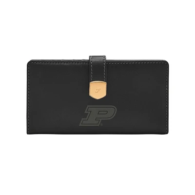Fossil Purdue Boilermakers Lennox Leather Tab Bifold Wallet