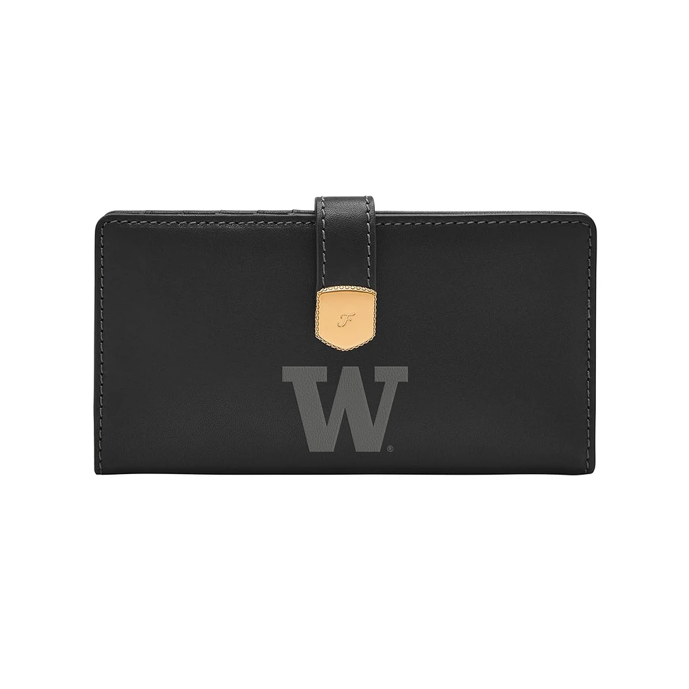 Fossil Washington Huskies Lennox Leather Tab Bifold Wallet