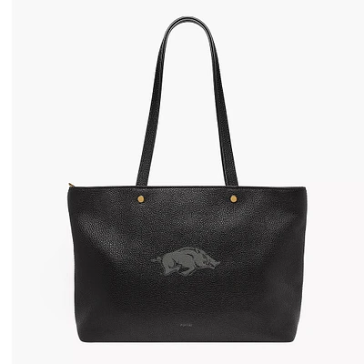 Fossil  Arkansas Razorbacks Jessie Leather Zip Tote