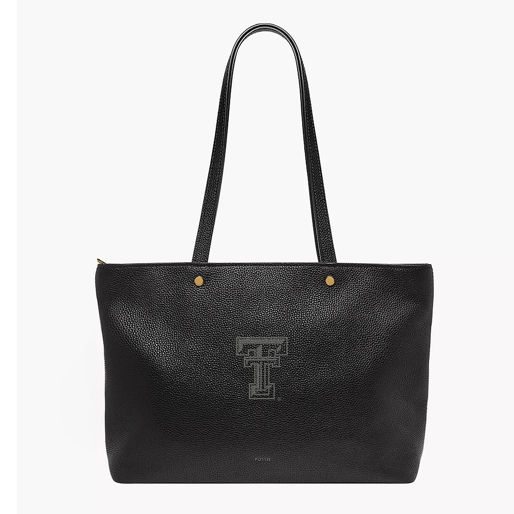 Fossil Texas Tech Red Raiders Jessie Leather Zip Tote