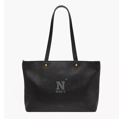 Fossil  Navy Midshipmen Jessie Leather Zip Tote