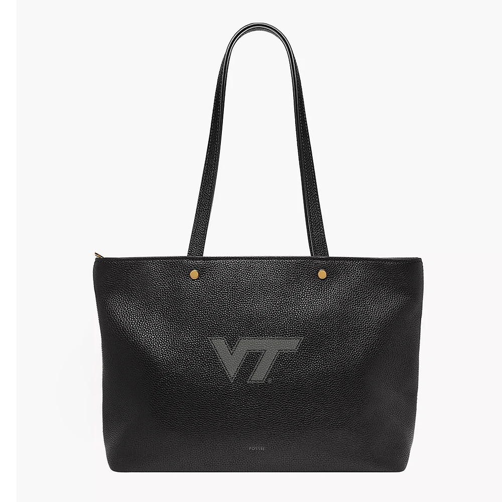 Fossil Virginia Tech Hokies Jessie Leather Zip Tote