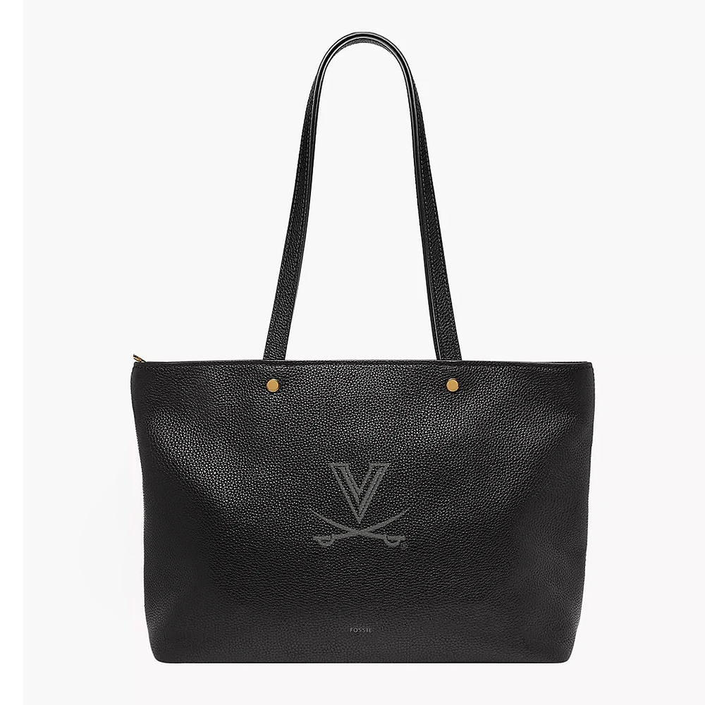Fossil Virginia Cavaliers Jessie Leather Zip Tote