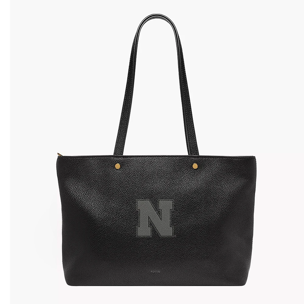Fossil Nebraska Huskers Jessie Leather Zip Tote