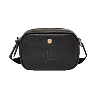 Fossil Wisconsin Badgers Danni Leather Crossbody Bag