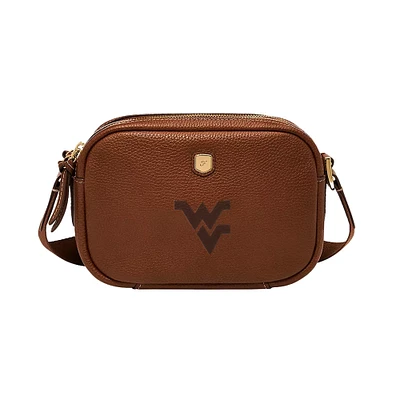 Fossil  West Virginia Mountaineers Danni Leather Crossbody Bag