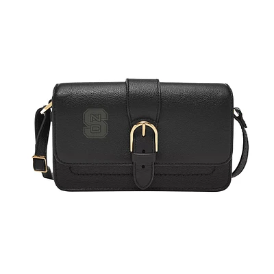 Fossil NC State Wolfpack Zoey Leather Small Flap Crossbody Bag