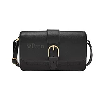 Fossil Pennsylvania Quakers Zoey Leather Small Flap Crossbody Bag