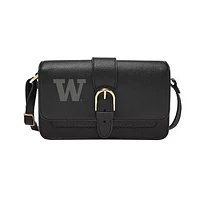 Fossil  Washington Huskies Zoey Leather Small Flap Crossbody Bag