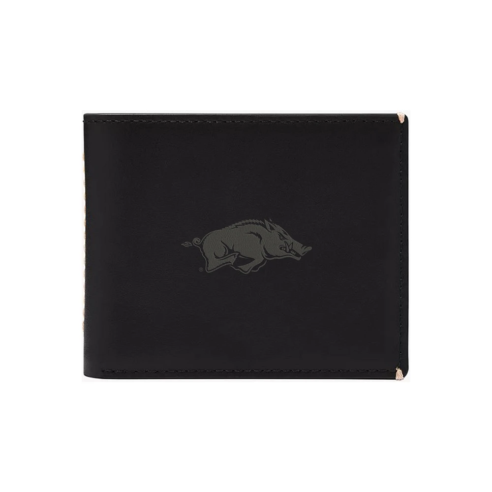 Fossil Arkansas Razorbacks Westover Leather Bifold Flip Wallet