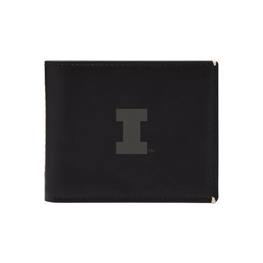 Fossil Illinois Fighting Illini Westover Leather Bifold Flip Wallet