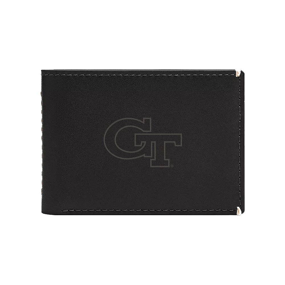 Fossil Georgia Tech Yellow Jackets Westover Leather Front Pocket Wallet