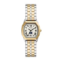 Fossil  Michigan Wolverines Harlow Three-Hand Two-Tone Stainless Steel Watch