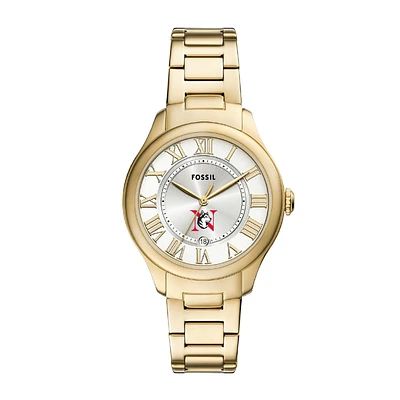 Fossil  Northeastern Huskies Gilmore Gold Stainless Steel Watch