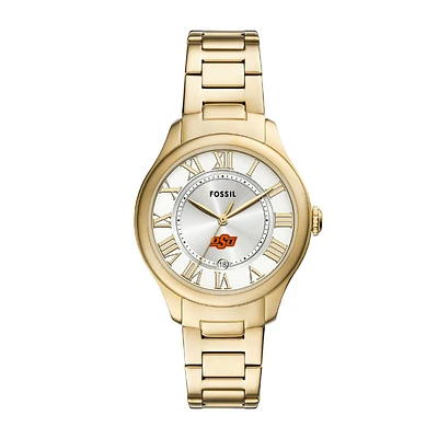 Fossil  Oklahoma State Cowboys Gilmore Gold Stainless Steel Watch