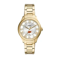 Fossil  Oklahoma State Cowboys Gilmore Gold Stainless Steel Watch