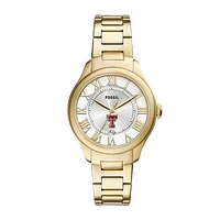 Fossil  Texas Tech Red Raiders Gilmore Gold Stainless Steel Watch