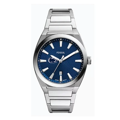 Fossil  Penn State Nittany Lions Everett Three-Hand Date Stainless Steel Watch