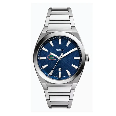 Fossil  Florida Gators Everett Three-Hand Date Stainless Steel Watch