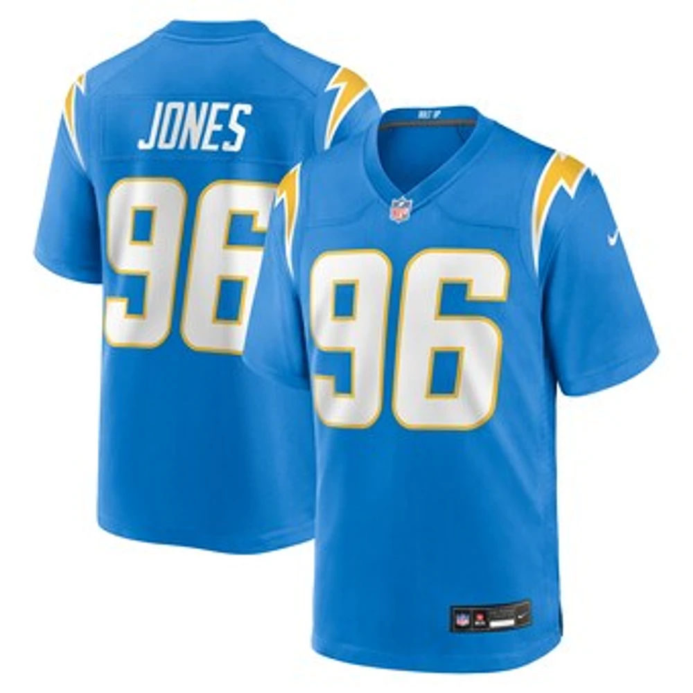 Men's Nike Naquan Jones  Powder Blue Los Angeles Chargers Team Game Jersey
