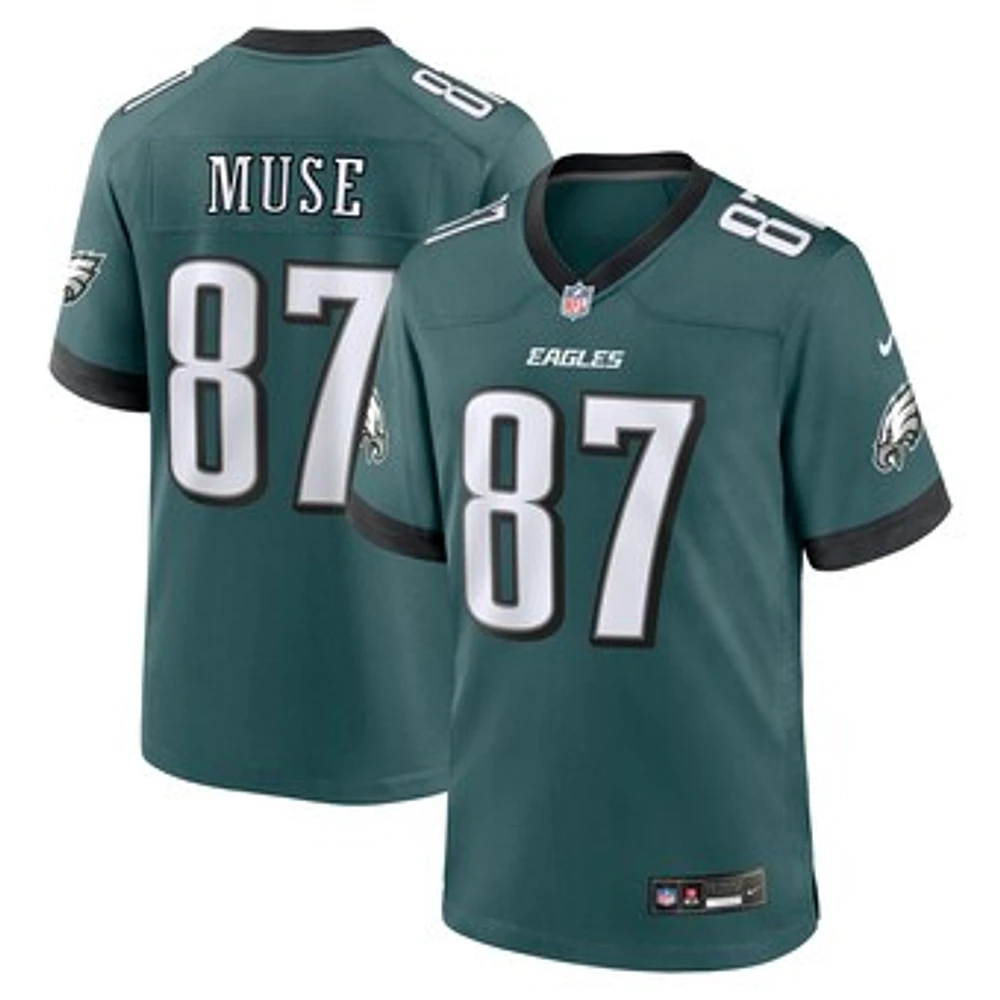 Men's Nike Nick Muse Midnight Green Philadelphia Eagles Team Game Jersey