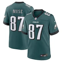 Men's Nike Nick Muse Midnight Green Philadelphia Eagles Team Game Jersey