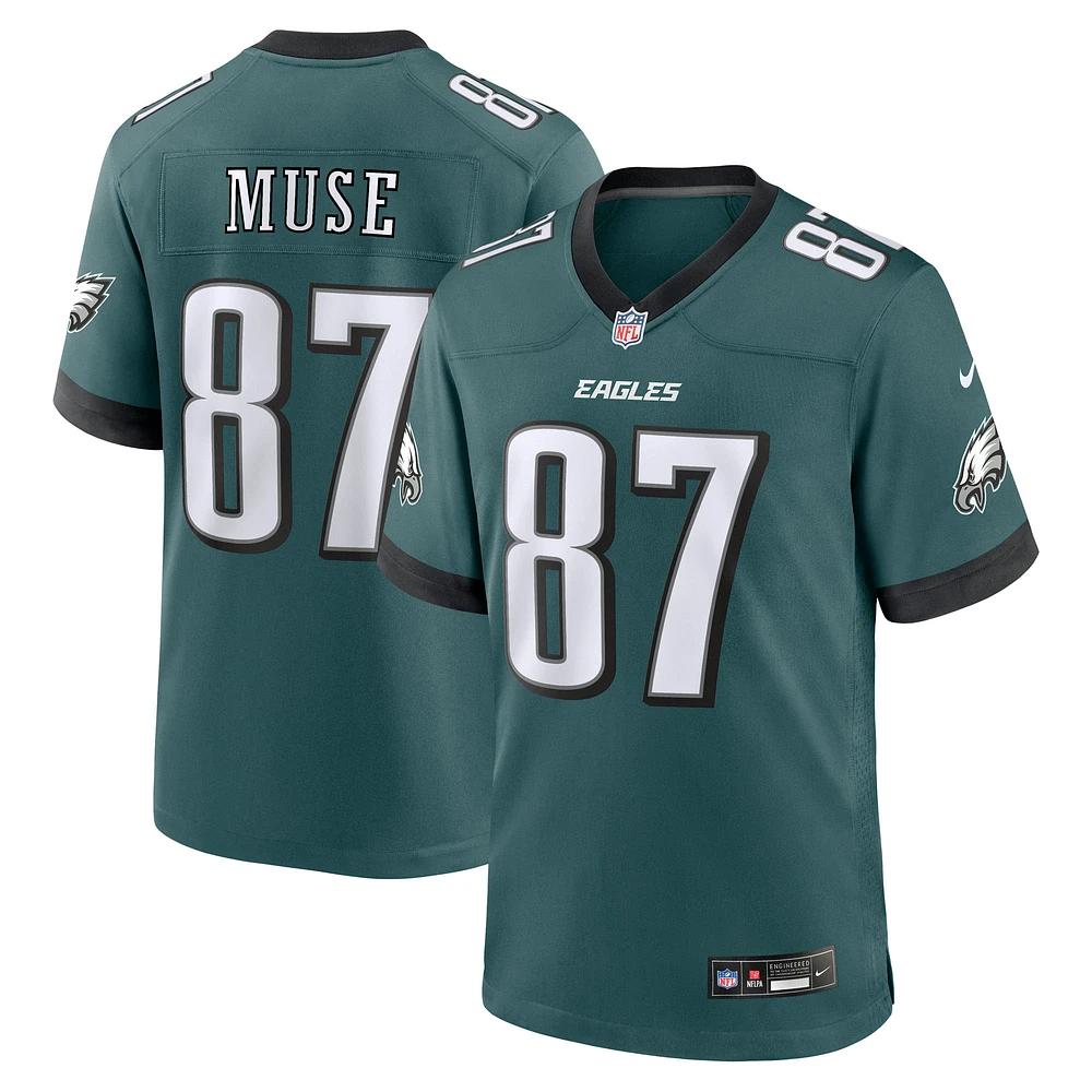 Men's Nike Nick Muse Midnight Green Philadelphia Eagles Team Game Jersey