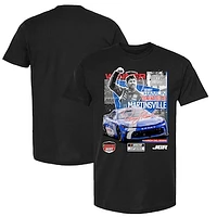 Men's Checkered Flag Sports Black Denny Hamlin 2025 Cookout 400 Race Winner T-Shirt