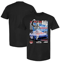 Men's Checkered Flag Sports Black Denny Hamlin 2025 Cookout 400 Race Winner T-Shirt