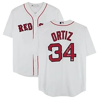 David Ortiz Boston Red Sox Autographed White Majestic Replica Jersey with "HOF 22" Inscritpion