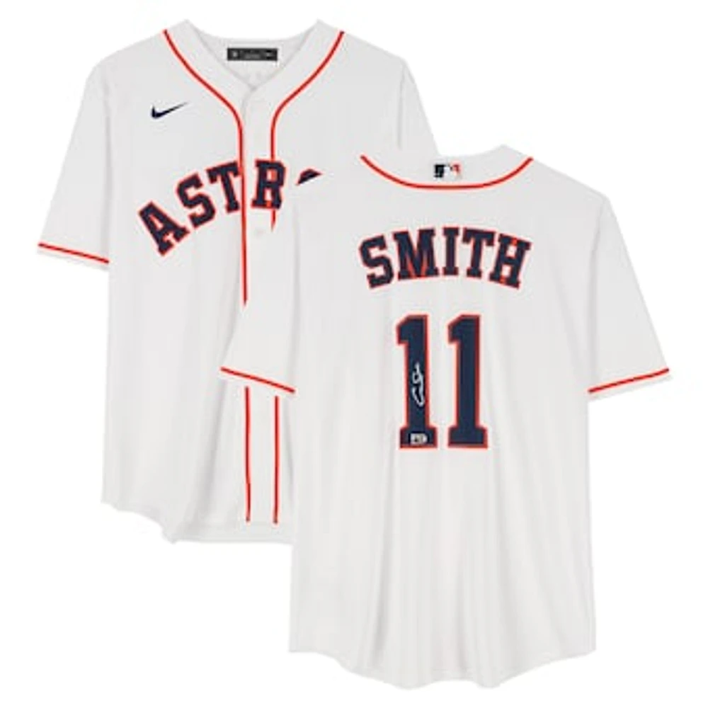 Cam Smith Houston Astros Autographed White Nike Replica Jersey