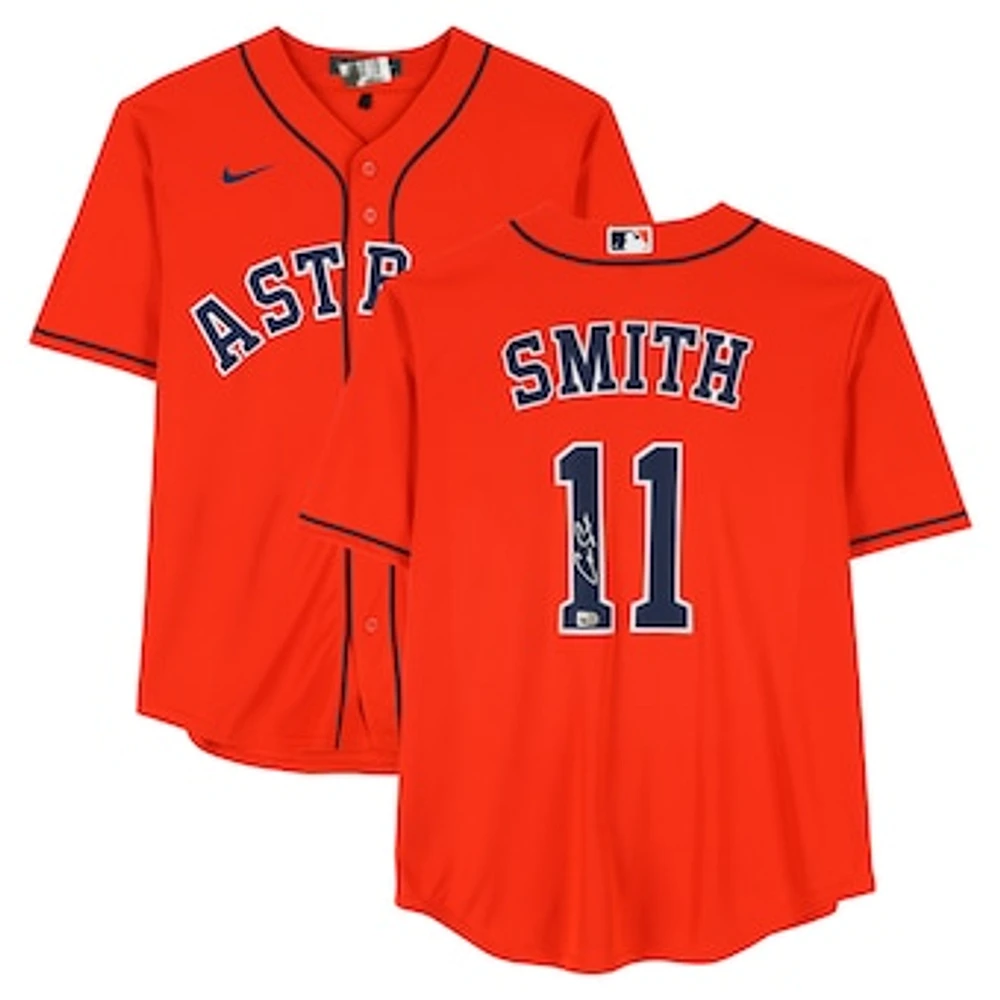 Cam Smith Houston Astros Autographed Orange Nike Replica Jersey