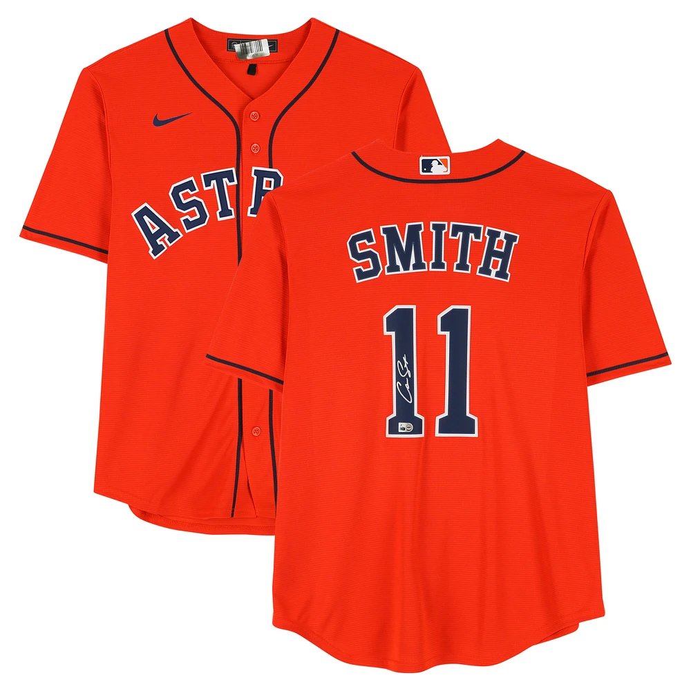Cam Smith Houston Astros Autographed Orange Nike Replica Jersey